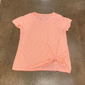 Pink Ideology twist front shirt